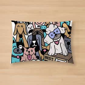 Cute Dog Best Friends Custom Pet Mat 17