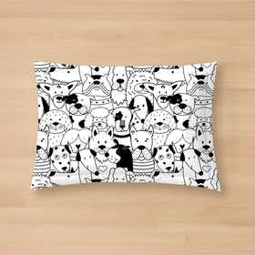 Doggo Doodle pattern Custom Pet Mat 20