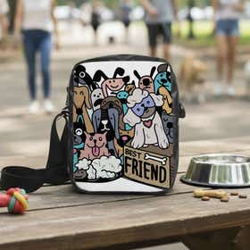 Cute Dog Best Friends Personalized Dog Walking Bag 17