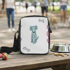 Cute Pastel Abstract Dogs Personalized Dog Walking Bag 18