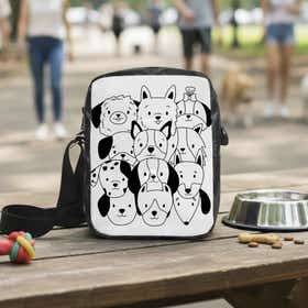 Dog Faces Cartoon Personalized Dog Walking Bag 21