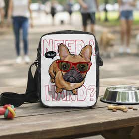 Dog in Red Sunglasses Personalized Dog Walking Bag 7