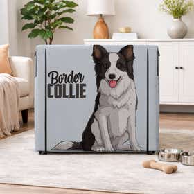 Border Collie Pet Crate Cover - Peek Mesh 11