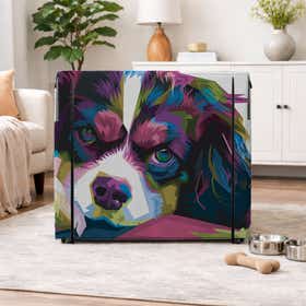 Colourful Calmness Pet Crate Cover - Peek Mesh 14
