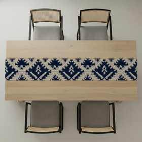 Knitted Diamonds Custom Table Runner - Velvet Satin 9