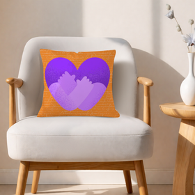 Hug me Custom Square Throw Pillow - Velvet Satin 5