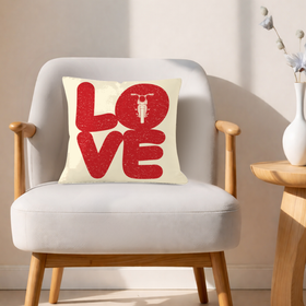 Bike Love Custom Square Throw Pillow - Velvet Satin 8