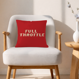 Full Throttle Custom Square Throw Pillow - Velvet Satin 9