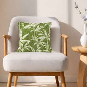 Palm grove Custom Square Throw Pillow - Velvet Satin 15