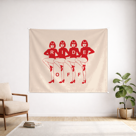 Ride Off Custom Wall Tapestry - Velvet Satin 8