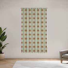 Sage cross stitch Custom 70% Blackout Curtain 21