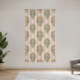 Damask buti Custom 70% Blackout Curtain 7