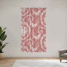 Victorian Bloom-Peach Custom 70% Blackout Curtain 9