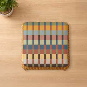 Crafted blocks Custom Square Seat Cushion - Canvas 2