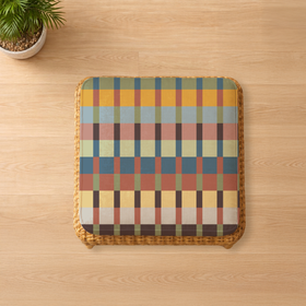 Crafted blocks Custom Square Seat Cushion - Canvas 2