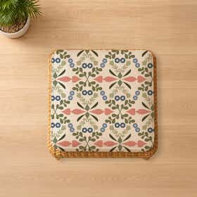 Trove vines Custom Square Seat Cushion - Canvas 6