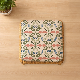 Trove vines Custom Square Seat Cushion - Canvas 6