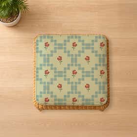 Flora connection Custom Square Seat Cushion - Canvas 3
