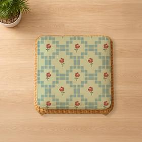 Flora connection Custom Square Seat Cushion - Canvas 3