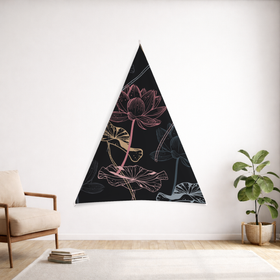 Wilderness Glow Custom Triangular Tapestry - Velvet Satin 4