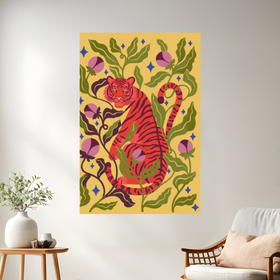 Tiger in vines Poster Print - Just Print 6
