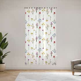 Upside down meadow Custom Sheer Curtain - Velva Mist 2