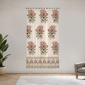 Crowned paisley Custom Sheer Curtain - Velva Mist 8