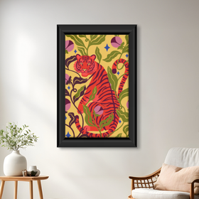 Tiger in vines Poster Print - Framing 5