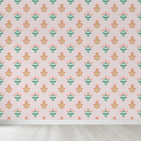 Tulip block print Custom Wallpaper - Timber Grain 5