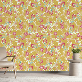 Wildflower rush Custom Wall Mural - Timber Grain 3