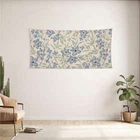Rustic posies Custom Panoramic Tapestry - Velvet Satin 2
