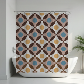 Radial lattice Custom Shower Curtain -  Hydro Shield - White 2
