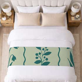 Paisely Checks Custom Bed Runner - Velvet Royale 7