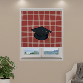 Gingham Grad Custom Roller Shade - Blackout 5