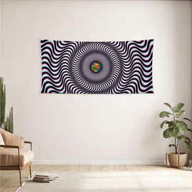 Hyperspace Tunnel Vision Custom Panoramic Tapestry - Velvet Satin 8