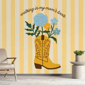 Mom Boots Custom Wall Mural - Luxe Smooth 8