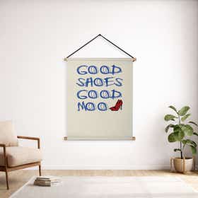 Good Shoes Mood Ivory Custom Hanging Tapestry - Velvet Satin 2