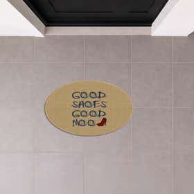 Good Shoes Mood Ivory Doormat - Oval 4