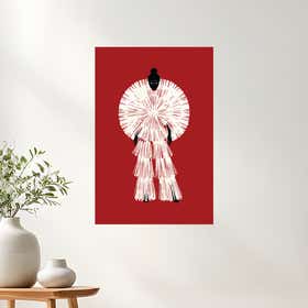 Crimson Avant Garde Acrylic Print - Premium Gloss Photo Paper 20