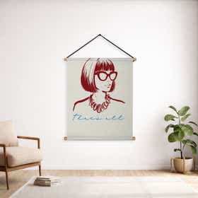 Thats All Ivory Custom Hanging Tapestry - Velvet Satin 6