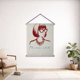 Thats All Ivory Custom Hanging Tapestry - Weave Loom 7