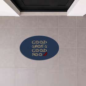 Good Shoes Mood Cerulean Doormat - Oval 8