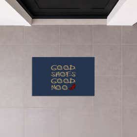 Good Shoes Mood Cerulean Doormat - Rectangle 9