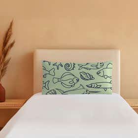 Sea Life Sage Custom Bed Pillow - Microdenier Polyester 9