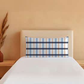 Dorm Plaid Custom Bed Pillow - Microdenier Polyester 8