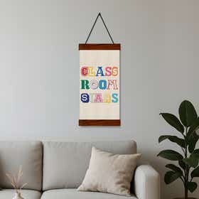 Class Room Stars Hanging Canvas - Smoke Walnut 8