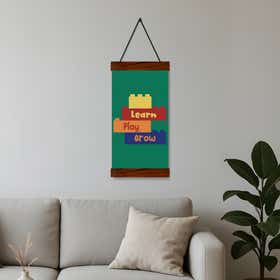 Learn Play Grow Hanging Canvas - Smoke Walnut 4