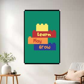 Learn Play Grow Poster Print - Mounting 15