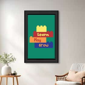 Learn Play Grow Poster Print - Framing 16