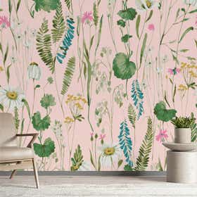 Botanical Whisper Custom Wall Mural - Luxe Smooth 7